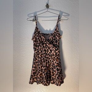 Boohoo Leopard Print Romper